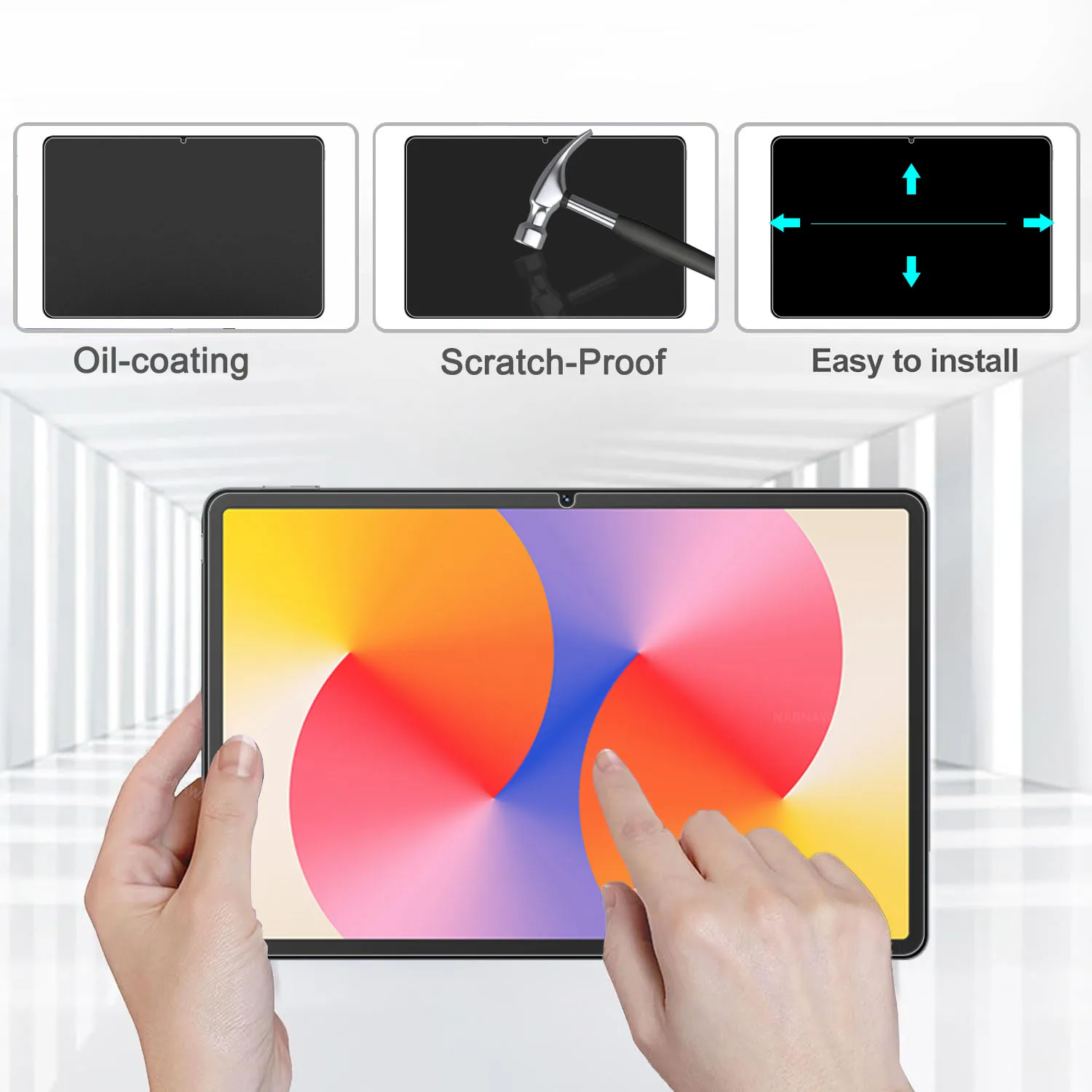 2 Pieces Ultra Clear Tempered Glass HD Hard Film Scratch Proof Screen Protector For Huawei MatePad SE 11 inch 2024 image 3