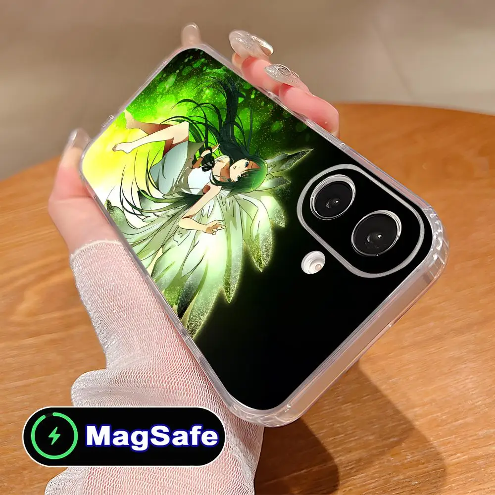 Saya no Uta حافظة هاتف محمول لهاتف آيفون 17 16 15 14 13 12 11 Air Pro Max Plus Mini Magsafe غطاء ملون شفاف جميل