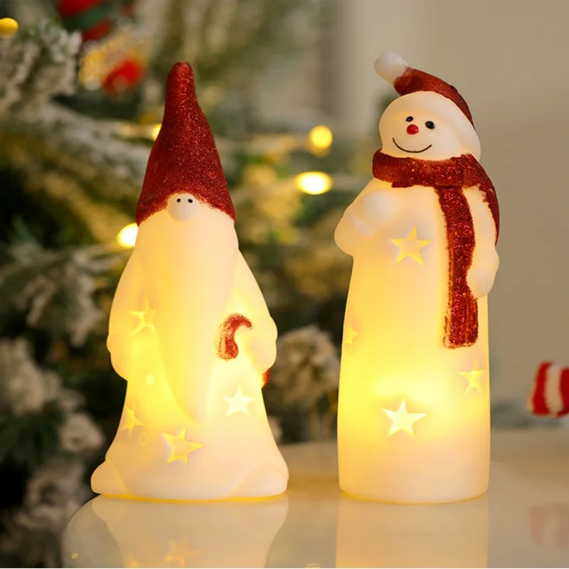 Christmas Light Up Snowman Holiday Present for Holiday Decor for Home Office Giving  Battery Operated Night light