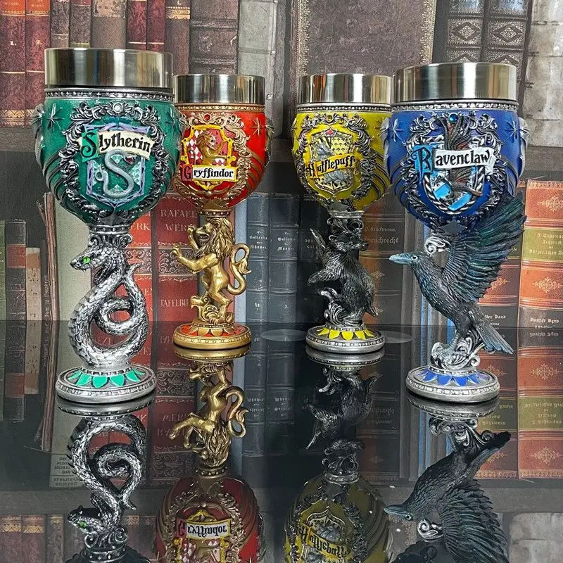 Modelo periférico de Harry Potter, adornos de taza de agua, serie de llama de copa, colección de decoración de tazas, adornos de recuerdo