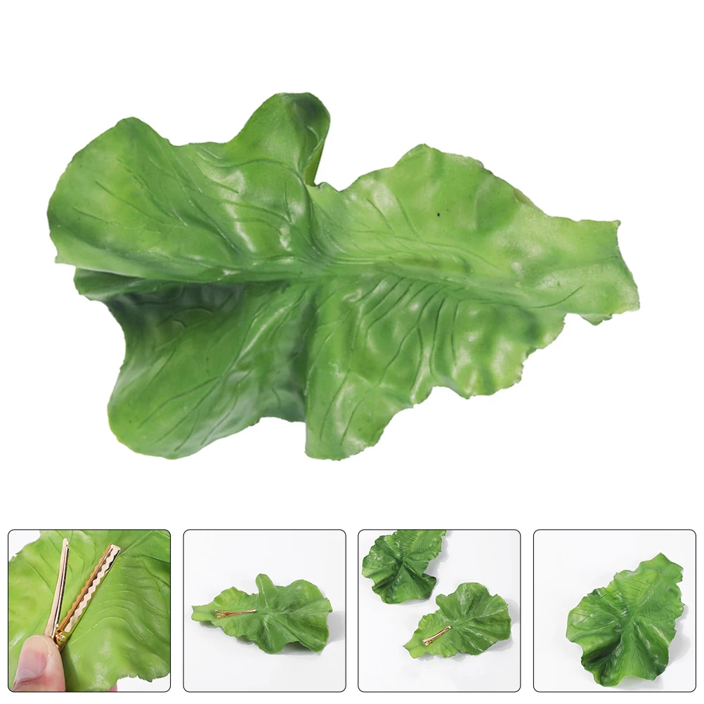 

2pcs Lettuce Clips Cute Pin For Women Decorative Accessories Cartoon Clip Funny Barrette Small Hairpin Kawaii Hairpin Novelty