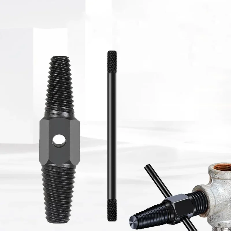 JUSTINLAU 1PC Double Head Screw Puller Drill Bit Group Damaged Water Pipe Broken Bolt Screw Disassembly Tool Valve Thread Repair