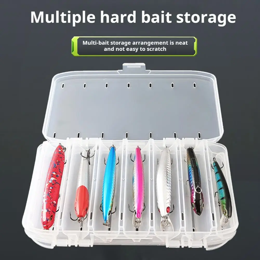 

Fishing Lure Box Double-sided Waterproof Heavy Duty Artificial Hand Soft Baits Fishing Accessories Organizer Storage Case