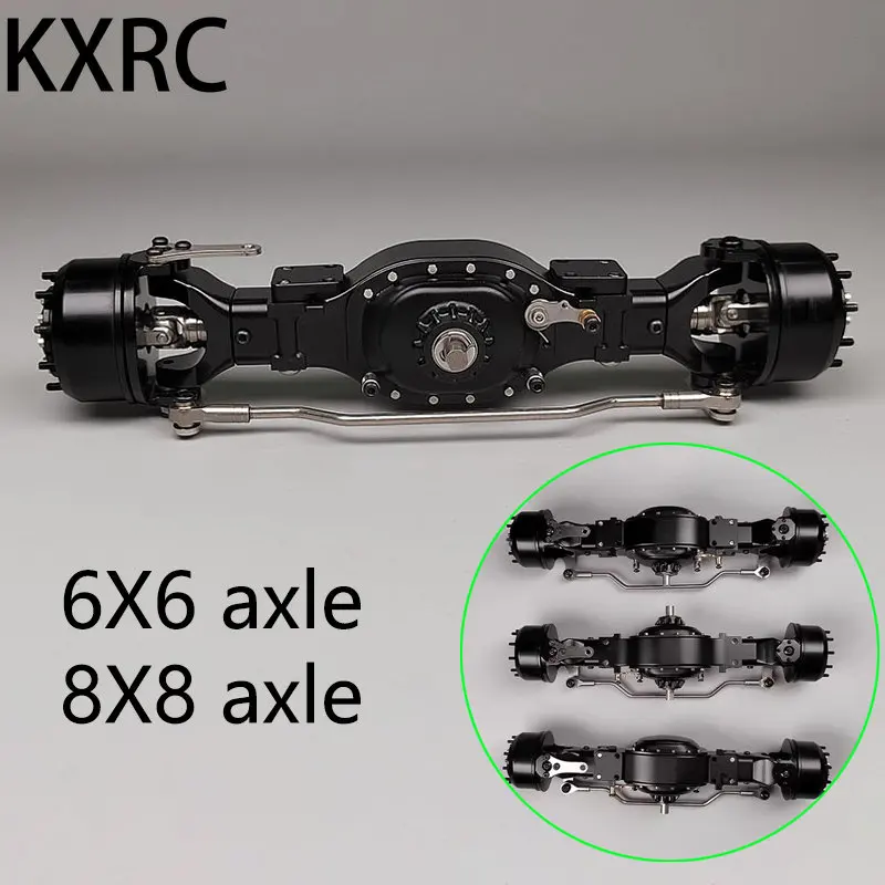 

Metal CNC Integrated Front Power Axle/through Axle 6x6 8x8 for 1/14 Tamiya RC Truck Trailer Scania Actros Volvo MAN LESU Part