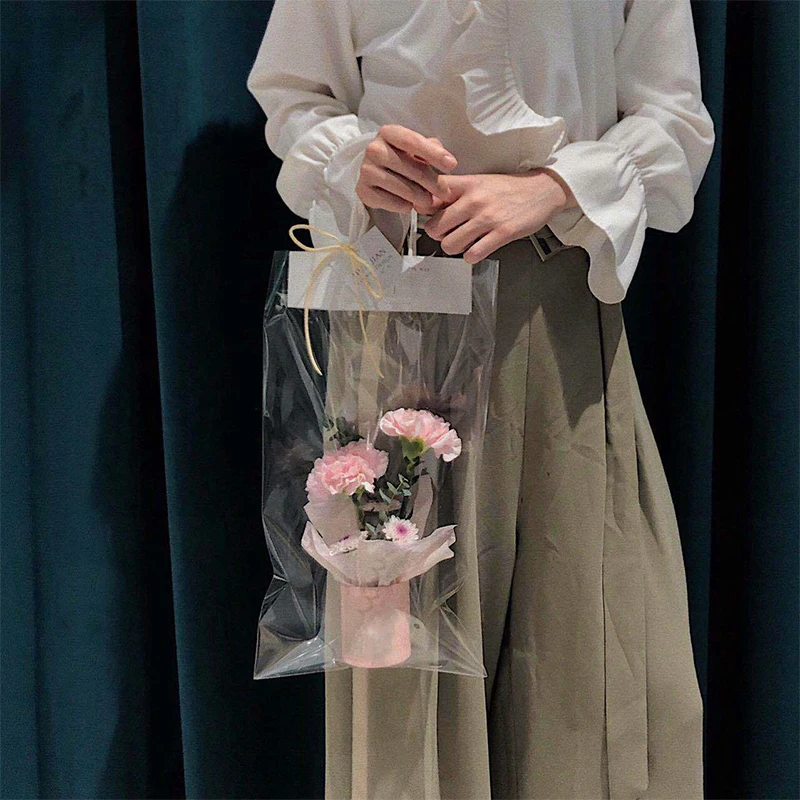 Mini Flower Bucket Round Hug Bucket Gift Box Bouquet Packaging Cylindrical Flower Box DIY Wedding Valentines Day Gift 6.5*7.5CM