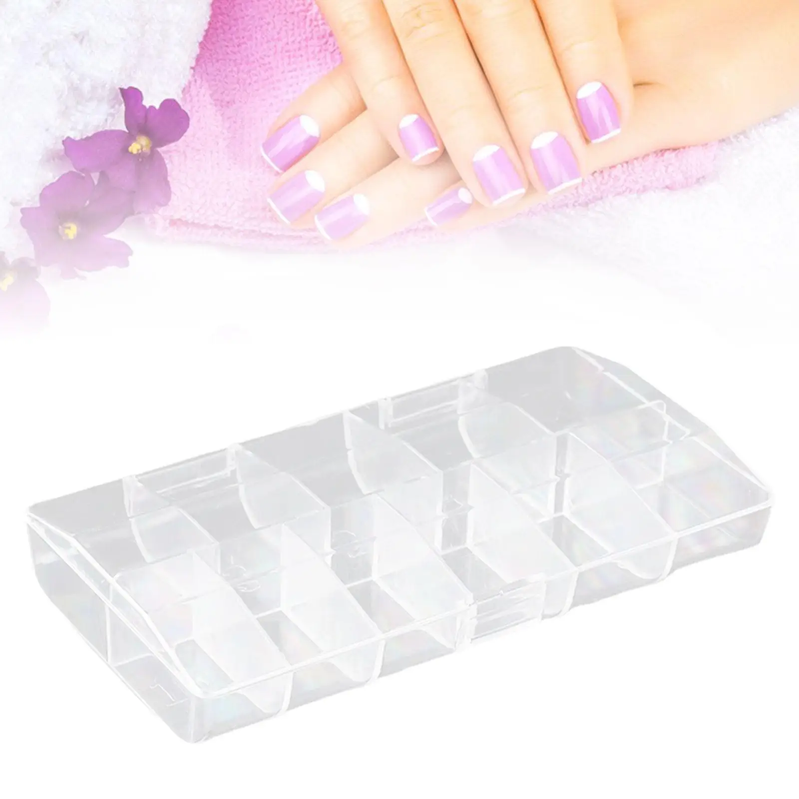 11 Slots Nail Art Decoration Storage Box, Clear for Professional Personal Use Container