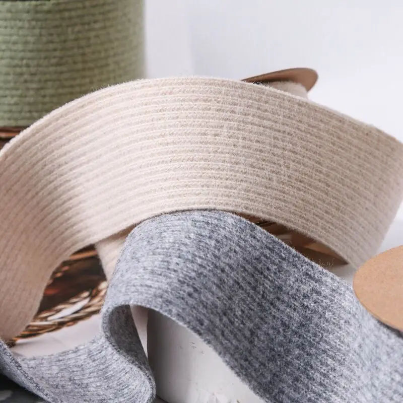 

25MM 38MM 9 Yards Double-sided Wool Ribbon DIY Handmade Materials Headwear Hair Bows Clothing Shoes Hat Accessories Home Crafts