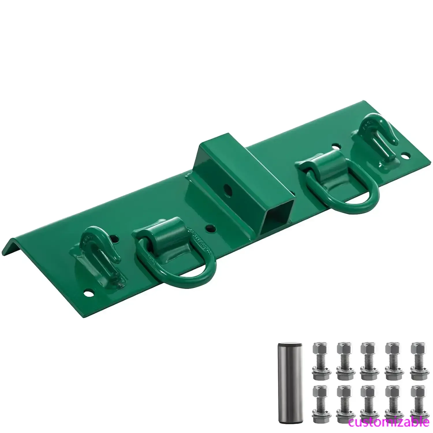 Parafuso de trator em ganchos, parafuso compacto de 1/4" em ganchos de garra, parafuso forjado máximo 4700LBS G70 em ganchos para balde de trator com 1/2"