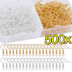Stainless Steel Ear Hook Findings Clasps Hooks DIY Gold Silver Earring Supplies Accessories Earwire Jewelry for Making Parts