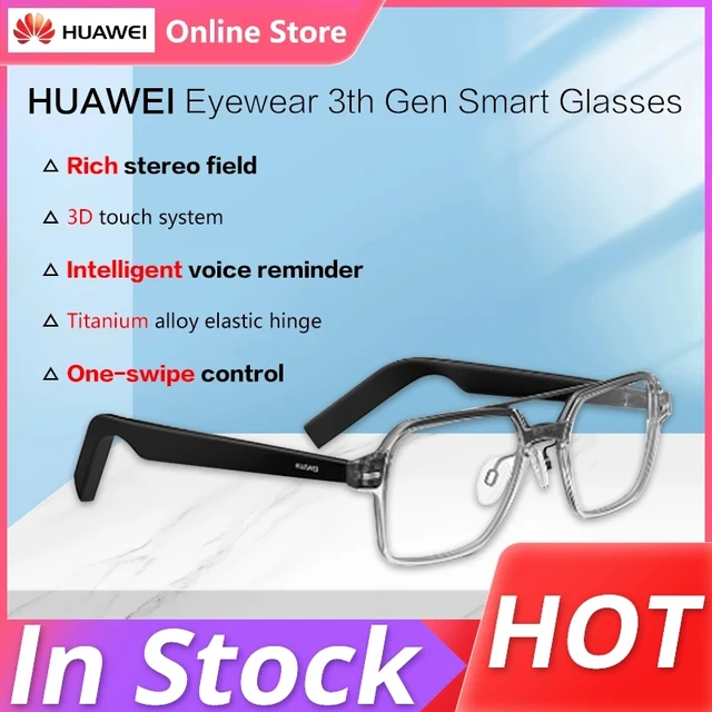 HUAWEI Eyewear 3th Gen Smart Glasses HD Calling | Open Acoustic Design |  Smart Connection | Durable Battery Life - AliExpress