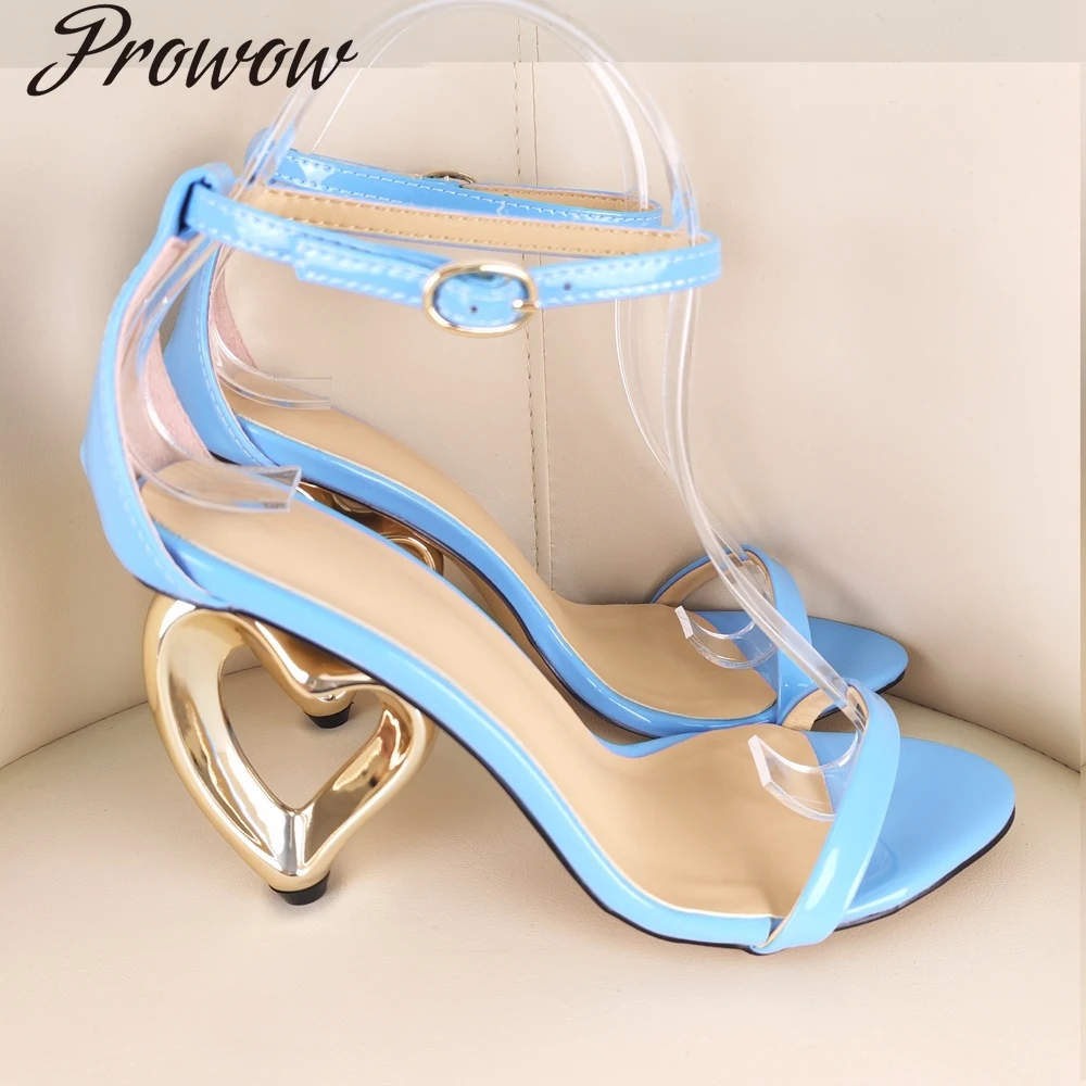 

Модные сандалии с синей пряжкой и круглой головкой, женские туфли Zapatos Mujer