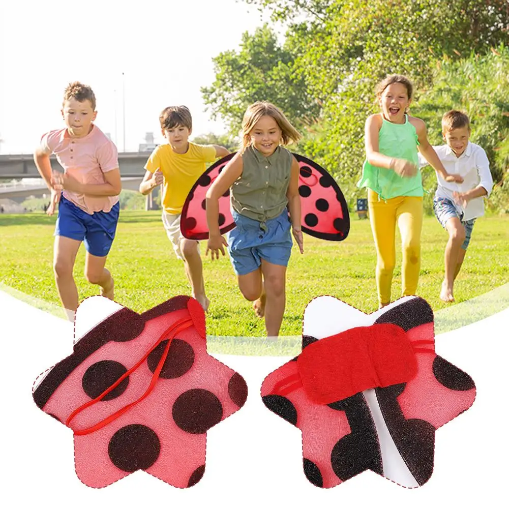 Cosplay Wing Props Vibrant Red Ladybug Costume Mesh Material Stage Party Cosplay Wing Performance Prop For Girls Ladybug Wing