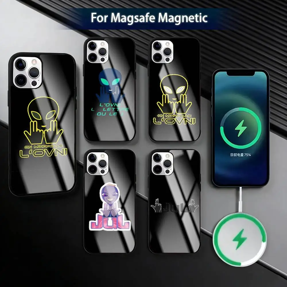 

R-Rapper JuL C'est Pas Des Phone Case For iPhone17,16,15,14,13,12,11 Plus,Pro Magnetic with Magsafe Wireless Charging