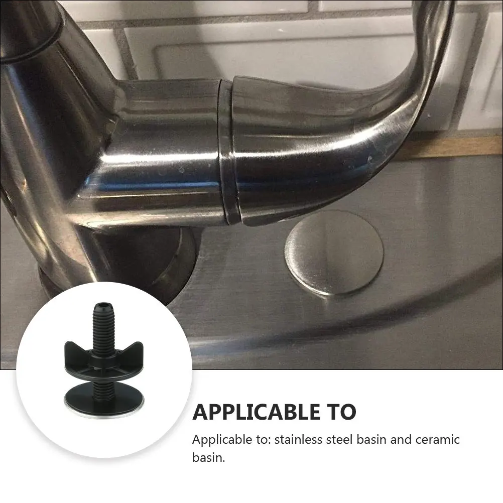 2Pcs Kitchen Sink Hole Covers Stainless Steel Tap Hole Cover Water Tank Decorative Caps Washing Basin Plug Sealing