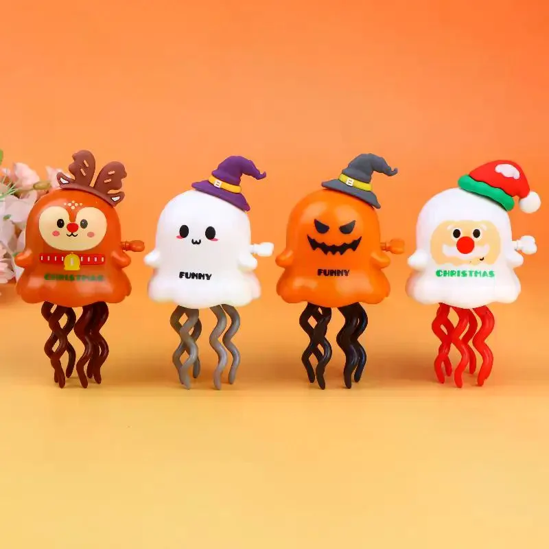 Christmas Wind Up Toy Xmas Santa Elk Dancing Toy Magic Twisting Prank Toy Cartoon Interactive Baby Crawling Toys Christmas Gifts