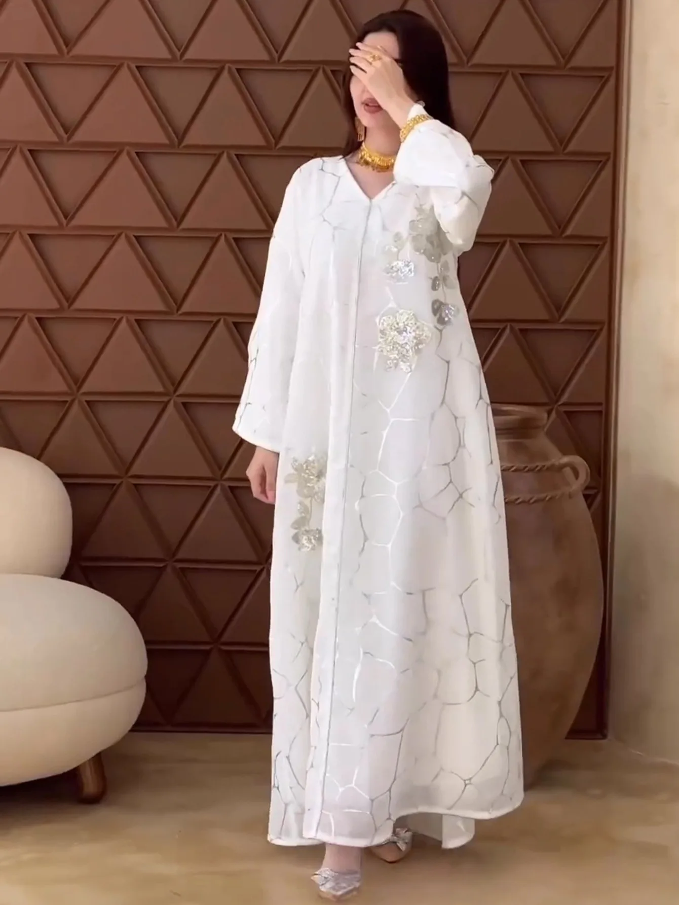 Muslim Party Long Dress Sequins Sashes Vestidos Jalabiya Dubai Abayas Kaftan Morocco Eid Ramadan Arabic Robe Women Dresses 2024