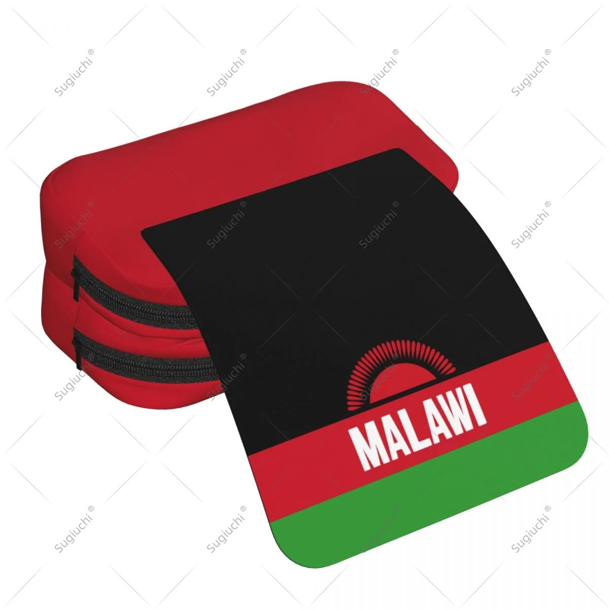 กล่องดินสอ กระเป๋าใส่กรรไกร ลายธงชาติมาลาวี 3 มิติ ผ้าอ็อกซ์ฟอร์ดสองชั้น กล่องเก็บเครื่องเขียน กล่องใส่ปากกา