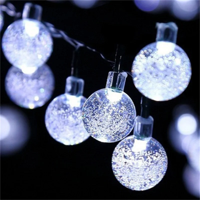 Fairy Light Battery Powered 8 Modes Crystal Ball String Lights Indoor for Wedding Holidays Garden Decorations Birthday Party