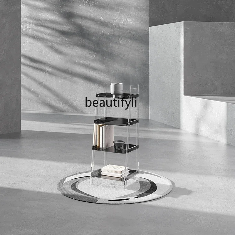 

zzqNordic акриловая прозрачная полка многослойная напольная полка для домашнего хранения украшения стеллаж для выставки товаров