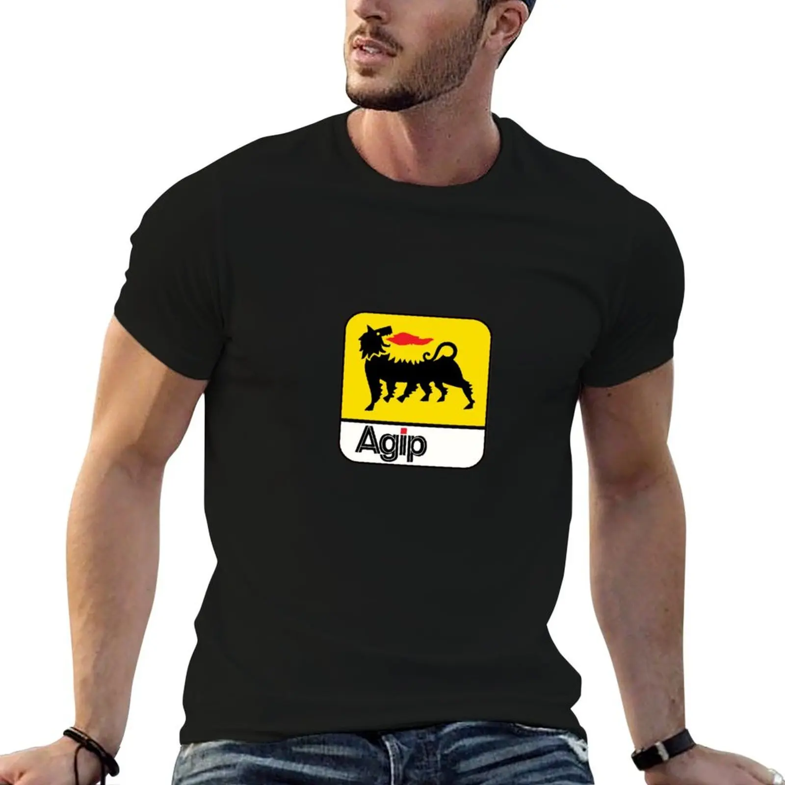

Sticker with the Agip logo T-Shirt cotton t shirt pack man tshirt T-Shirt