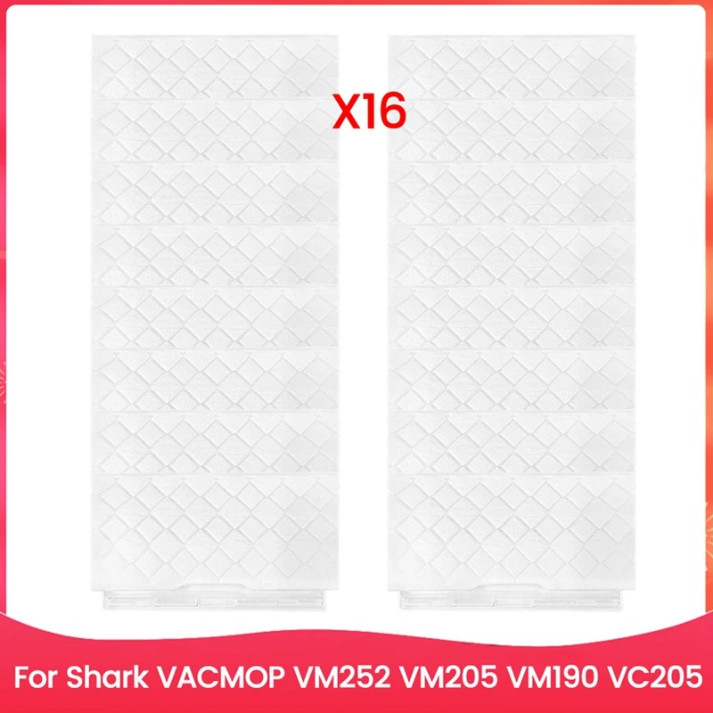 16 шт. одноразовый комплект ткани для швабры для Shark VACMOP VM252 VM205 VM190 VC205, запасные части для ручного пылесоса