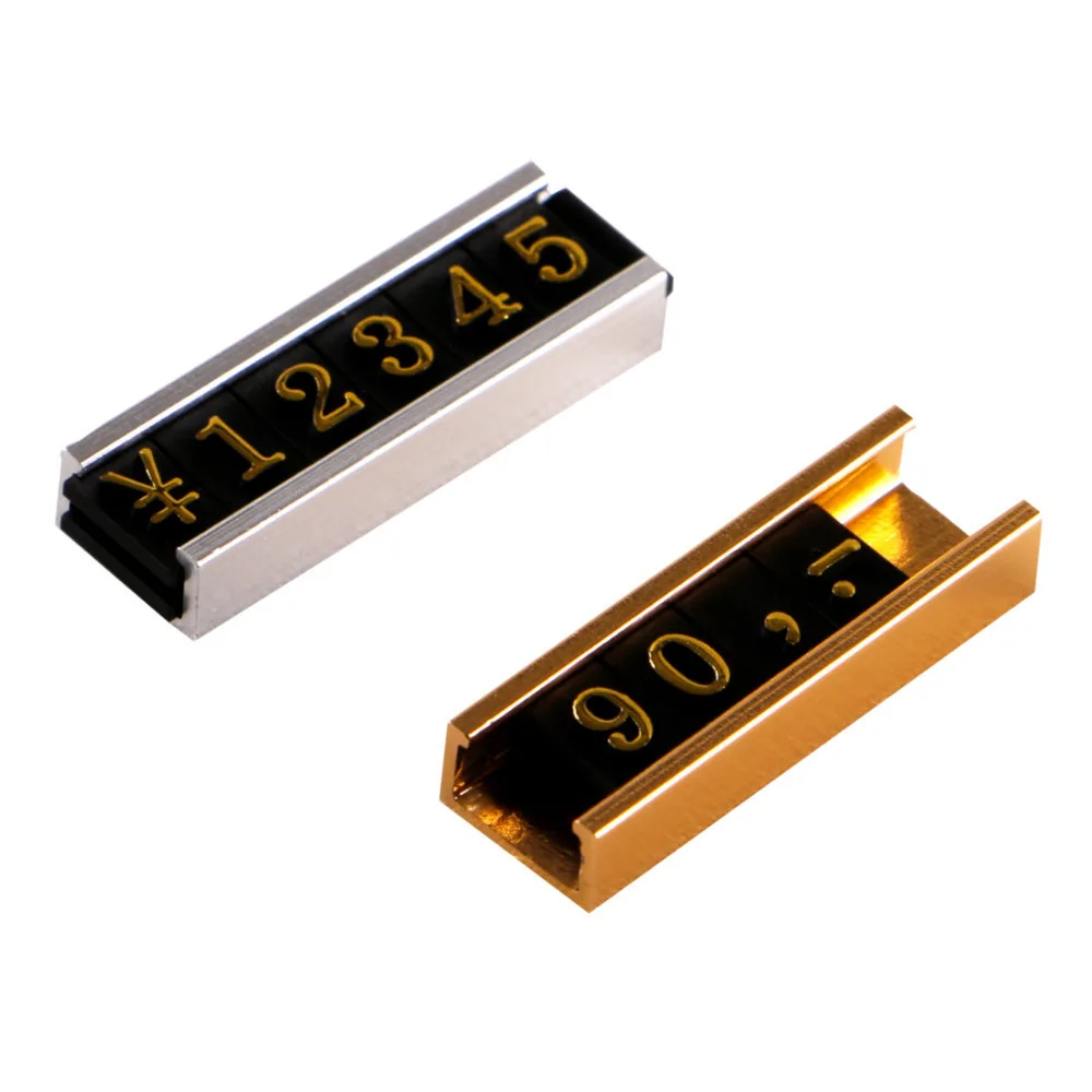 Mini Metal Base Frame Combined Letter Price Indicator Pricing Cube Adjustable Showcase Stand Tags Label