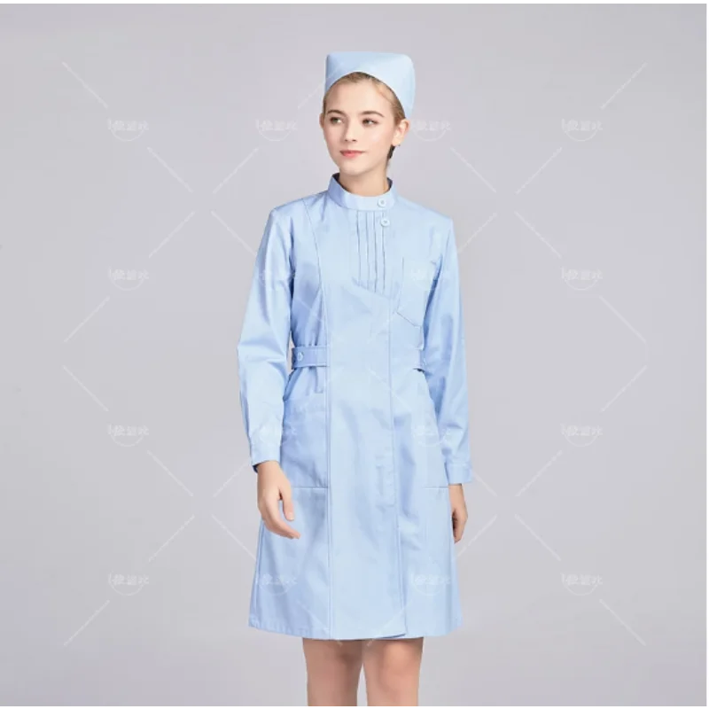 new pure cotton breathable white uniform coat laboratory workwear beauty salon uniform dental care uniform