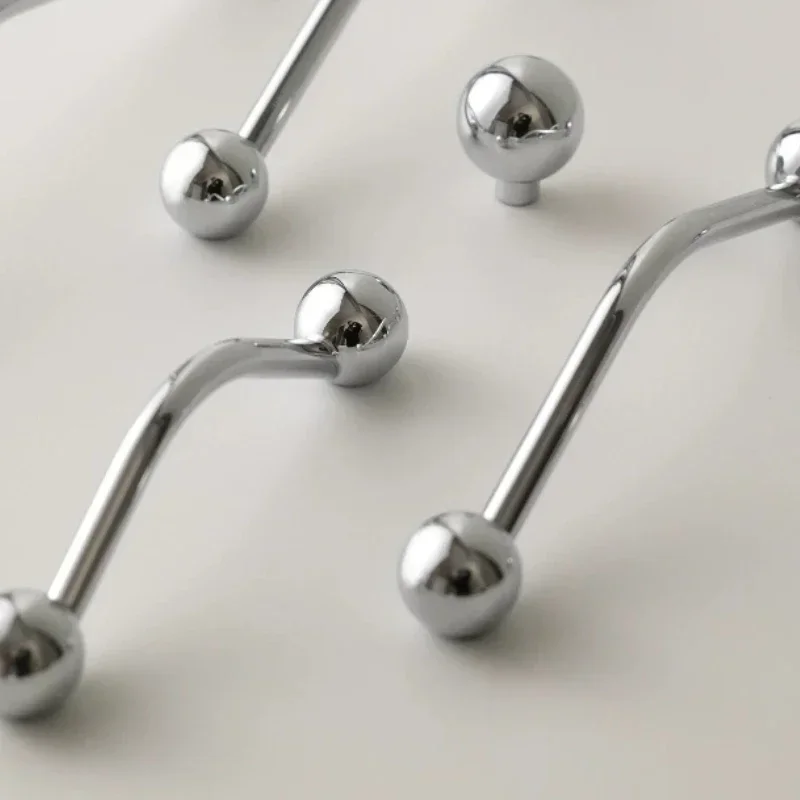 Cabinet Knobs and Handles Silver Drawer Knobs Chrome-plated Kitchen Cabinet Storage Handles Cupboard Wardrobe Closet Door Pulls