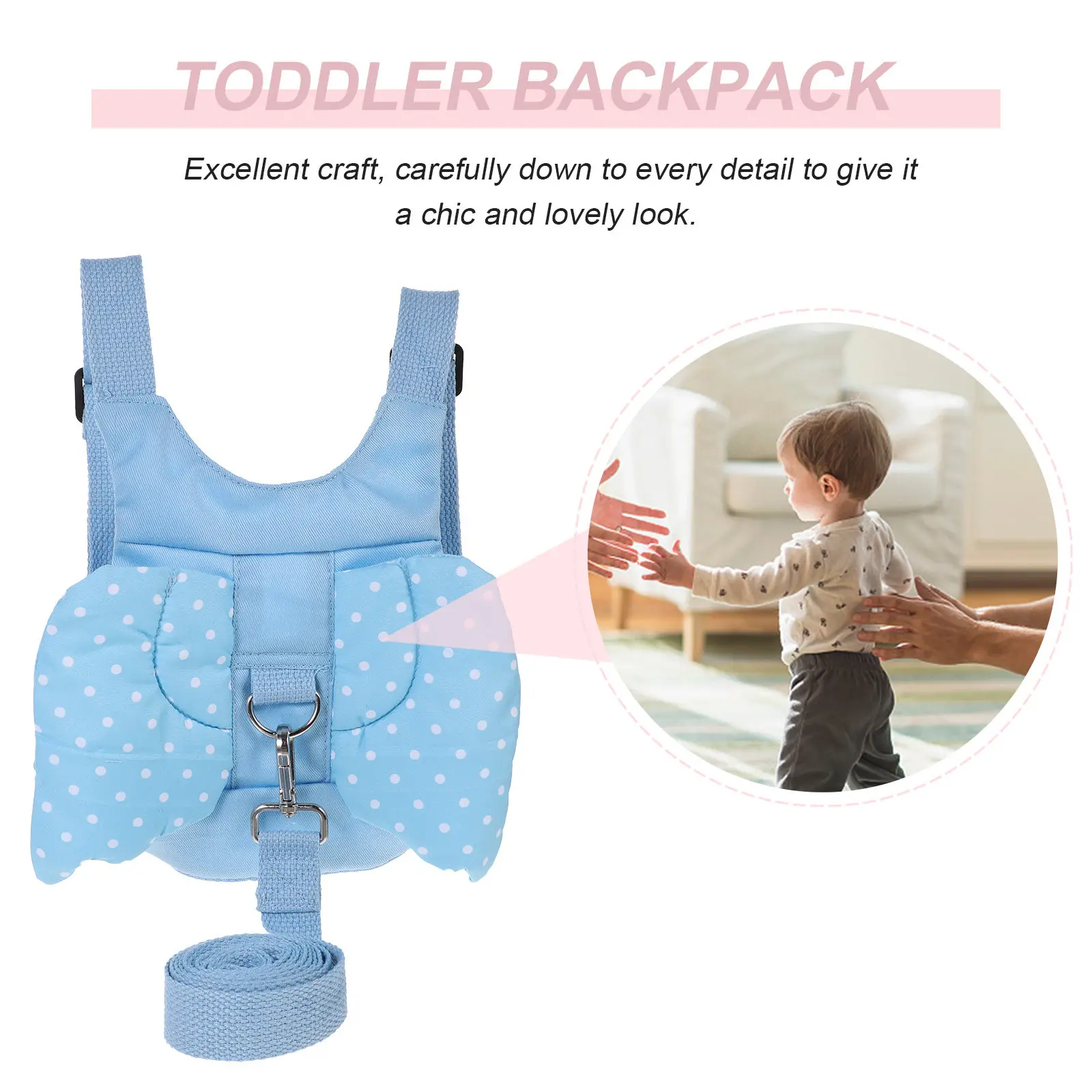 

1Set Toddler Harness Leash Baby Walking Safety Adjustable Anti-Lost Wrist Link Breathable Child Leash Child Anti Lost Wrist Link