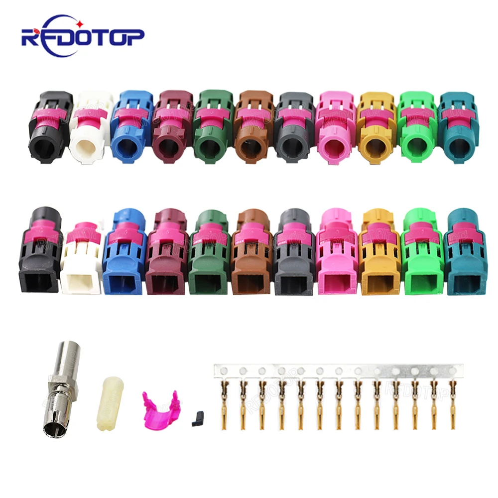 Superior Quality HSD LVDS 4 Pin Connector Code A/B/C/D/E/F/G/H/K/L/Z Type Right Angle Female Crimp for 4 Core Coaxial Cable