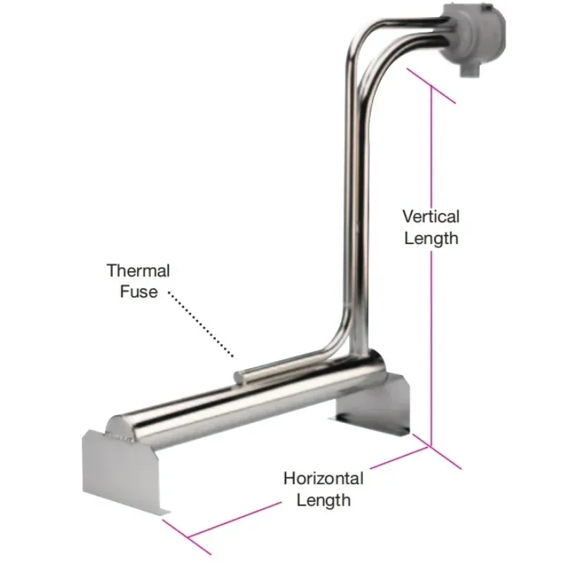 2KW 3KW or customized electric immersion heater titanium heating elements for electroplating