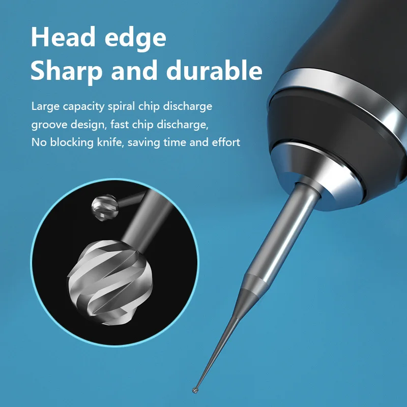 MaAnt Round Laminated Tungsten Steel Grinding Head Cutting Burs Drill Dia 0.4/0.5/0.6mm 5Pcs/pack For iPhone Android Mainboards