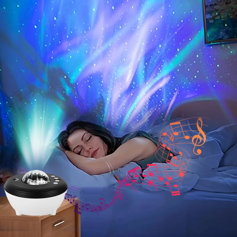 Smart Music Speaker  Galaxy  Northern Lights Projector Night lamp  Alexa & Google Assistant for Kids Adults Gifts Bedroom Decor