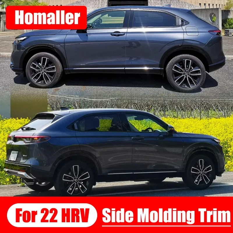 

For Honda HRV HR-V VEZEL 2021 2022 2023 Side Door Molding Cover Trim Decoration Stainless Steel High Quality