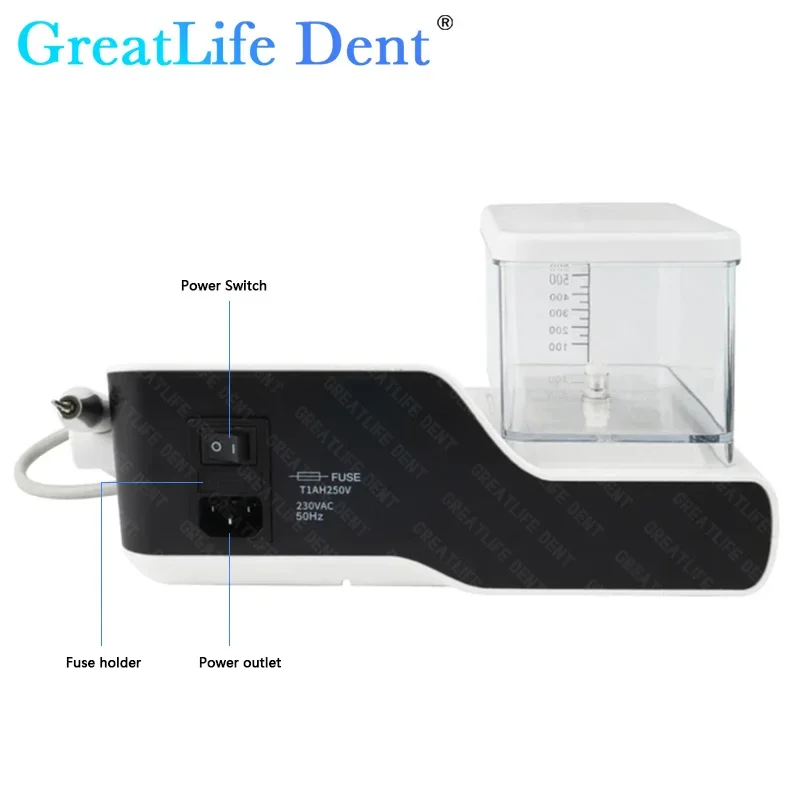 GreatLife Dent Dental VRN DA-20 قشارة الأسنان بالموجات فوق الصوتية آمنة وإزالة الجير فعالة مع دواسة لاسلكية