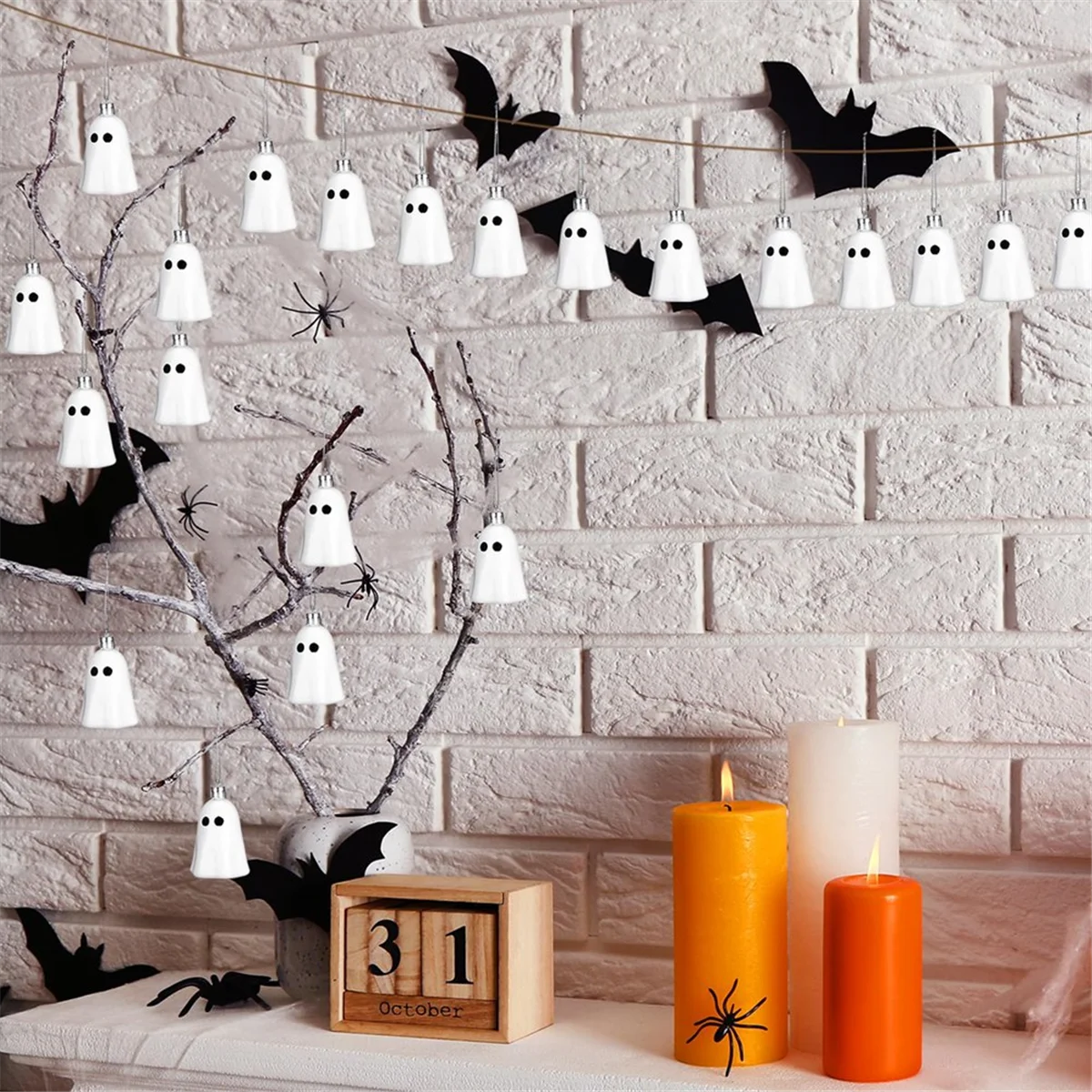 ABJY 6 pièces ornements fantômes mignons, décoration fantômes Halloween ornement fantôme effrayant pour jardin Patio pelouse cour maison voiture décor