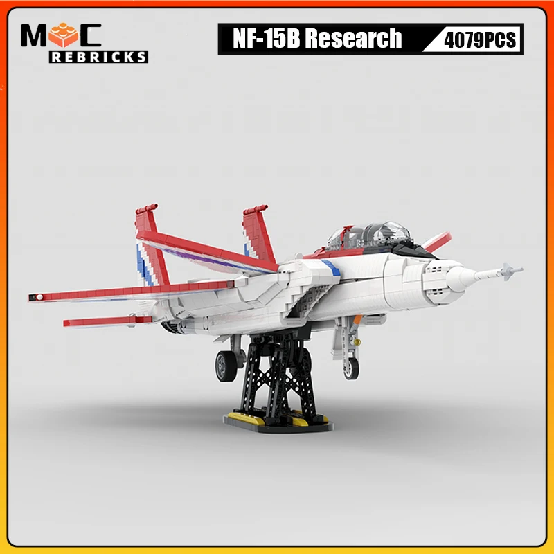 

WW2 Military Weapon Series US Air Force NF-15B Research Aircraft MOC Building Blocks Fighter Model Bricks Toys Children Gift