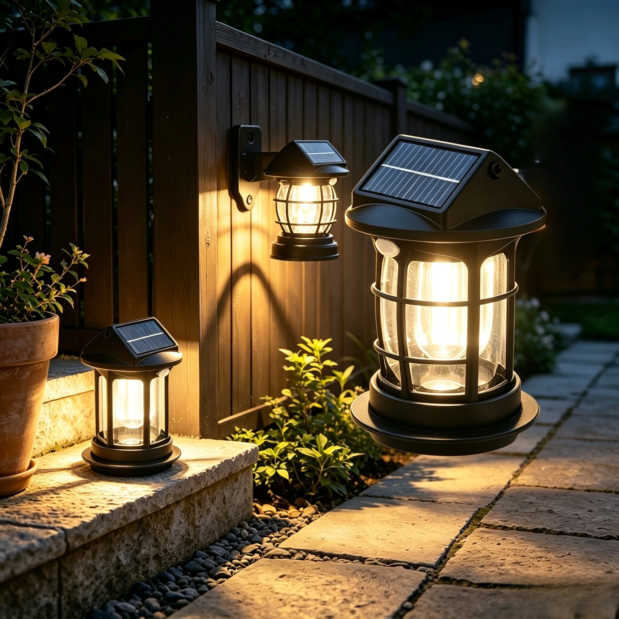 Solar Lighting LED Light Waterproof Outdoor Wall Light Outdoor Garden Lawn Path Lighting Decorative Light