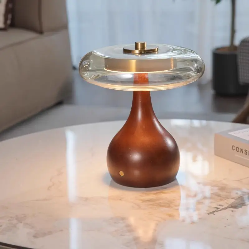 

Japanese Retro Vintage Charging Touch Sensor Night Lamp Bedroom Bedside Atmosphere Table Light for Mid-century Home