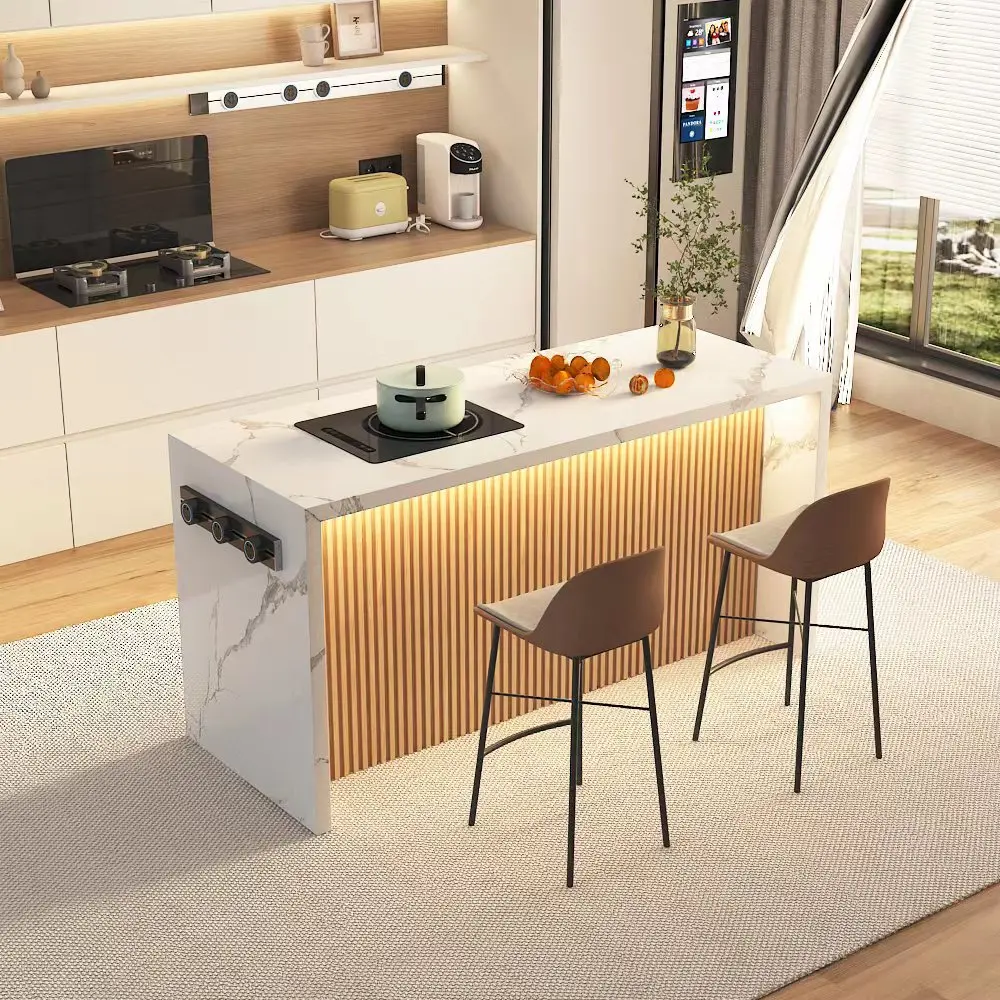 Integrierter kleiner Küchenführer aus Marmor für zu Hause, multifunktional, modern