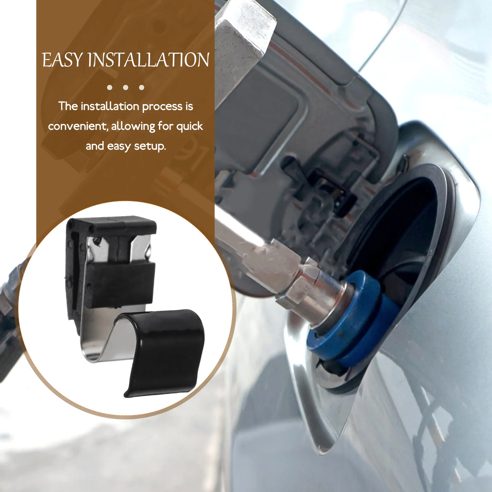 

Fuel Door Spring Clip Replacement Aluminum Alloy Plastic Fuel Tank Cover Lid Spring Clip Secure Closure Car Supplies