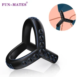 Silicone Penis Ring Male Cock Rings Lock Delay Ejaculation Semen Scrotal Binding Ball Stretcher Couples Cockring Sex Toy For Men