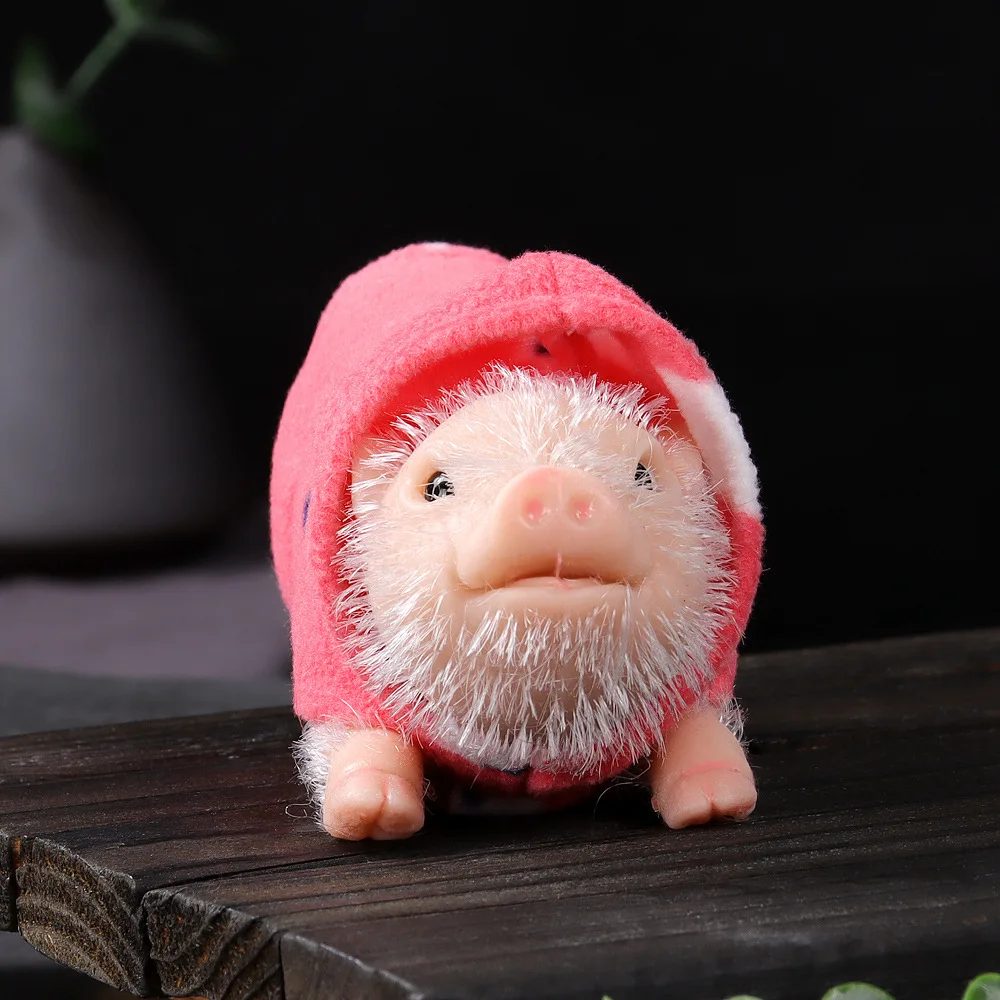 5 นิ้วซิลิโคน Piglet นุ่มน่ารัก Mini สัตว์สมจริงพร้อมอุปกรณ์เสริมเหมือนจริง Reborn ทารกแรกเกิดตุ๊กตาหมู Decompression ของเล่นของขวัญ