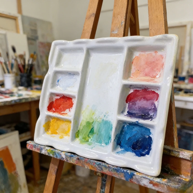 

Большая квадратная керамическая палитра из Цзиндэчжэня для акварели, гуаши, китайской живописи, каллиграфии, инструмент для студентов-художников