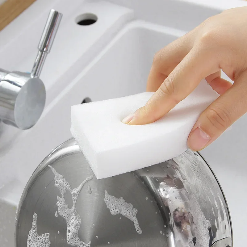 Reusable Cuttable Magic Eraser Sponge High Density Melamine Foam Stain Cleaner for Home Kitchen Bathroom Car