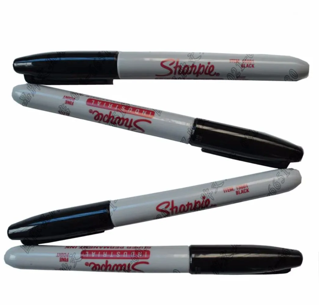 Sharpie 13601-rotulador permanente de punta fina Industrial, resistente en condiciones extremas, marcadores de tinta negra, 1mm, 2 unidades por lote