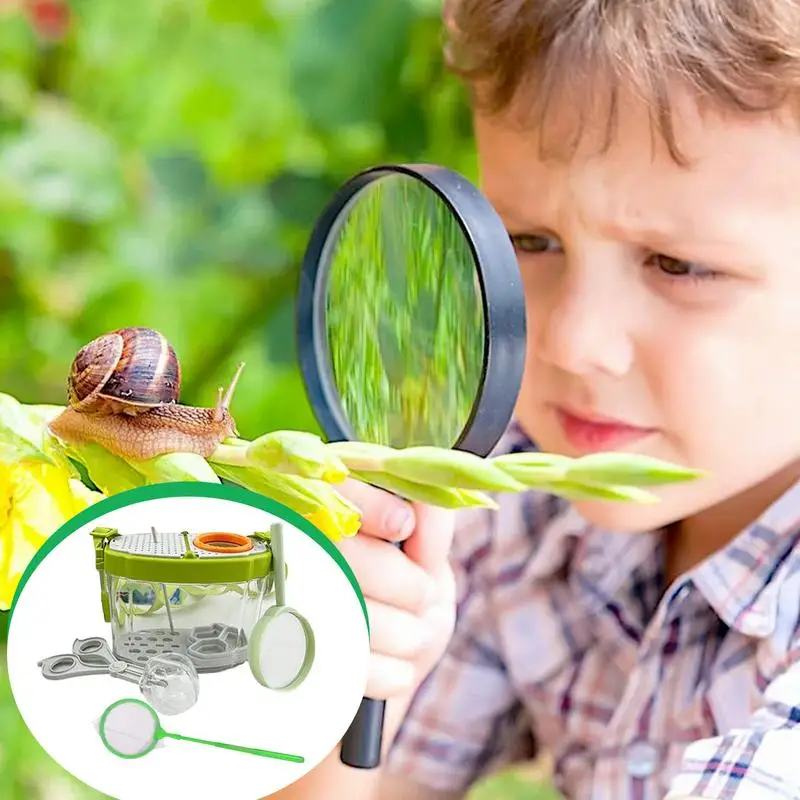 Caja de observación de animales, contenedor, juego de simulación, juguete científico, herramienta de aprendizaje temprano, contenedores receptores, uso multifuncional para Pascua