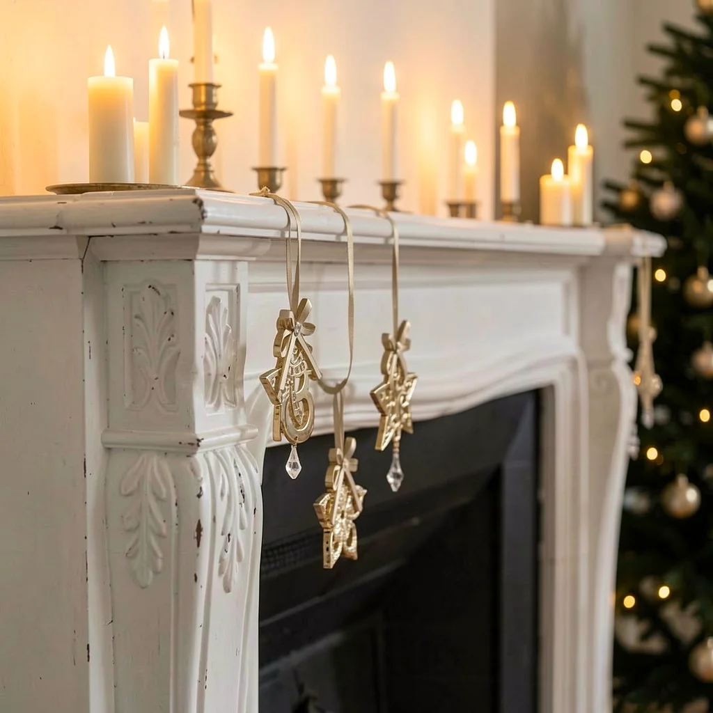 Tinplate Christmas Tree Hanging Ornaments Double Electroplated 2027 Xmas Holiday Pendants for New Year Home Decoration