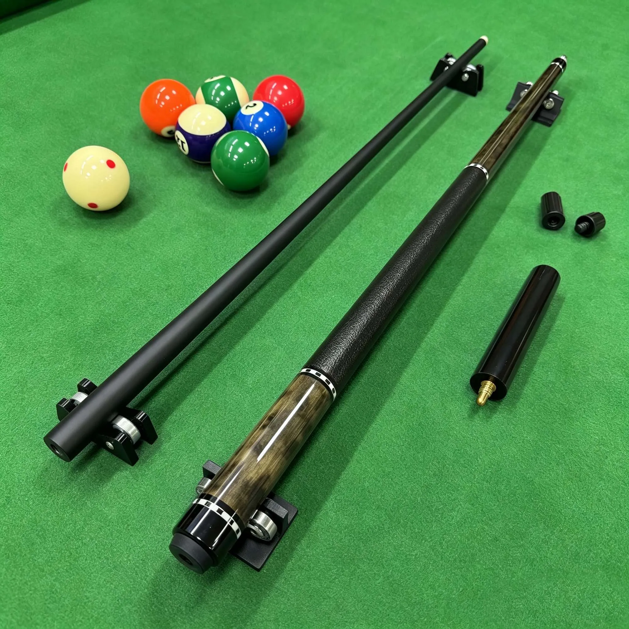 High-End Billiard Stick, with an Extended Handle, Head Diameter 12.75mm, Stick Length 148cm, Suitable for Clubs and Billiard Roo