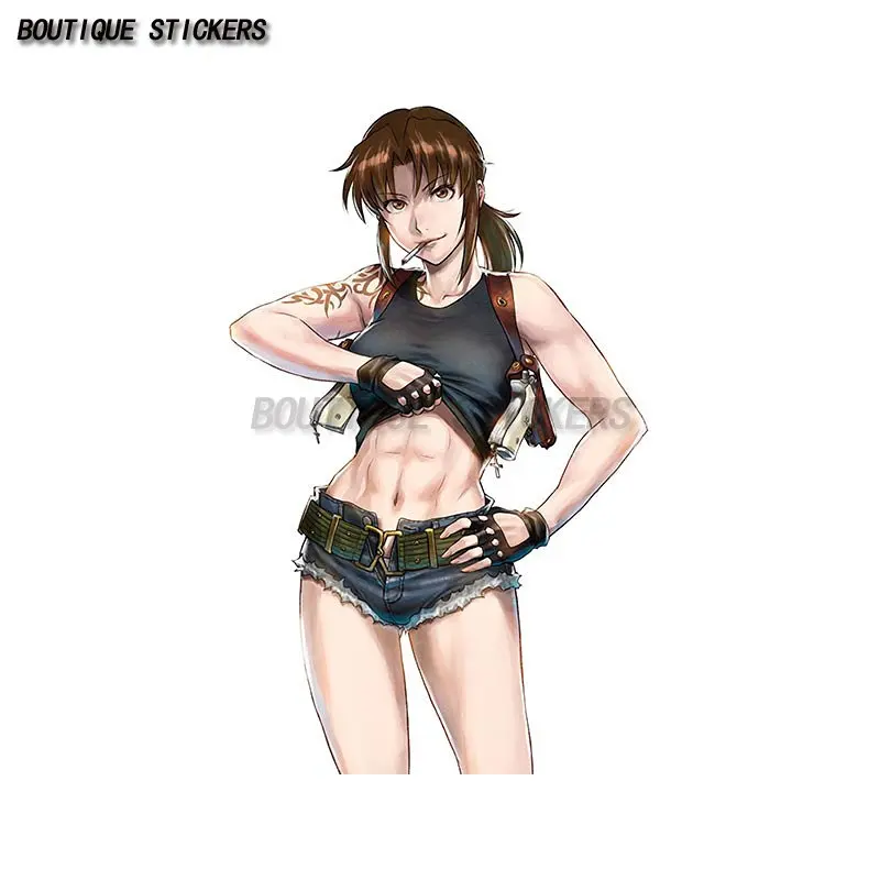 

superior quality Black Lagoon Revy Funny Car StickersWaterproof PVC decal auto motorcycle decorative accessories